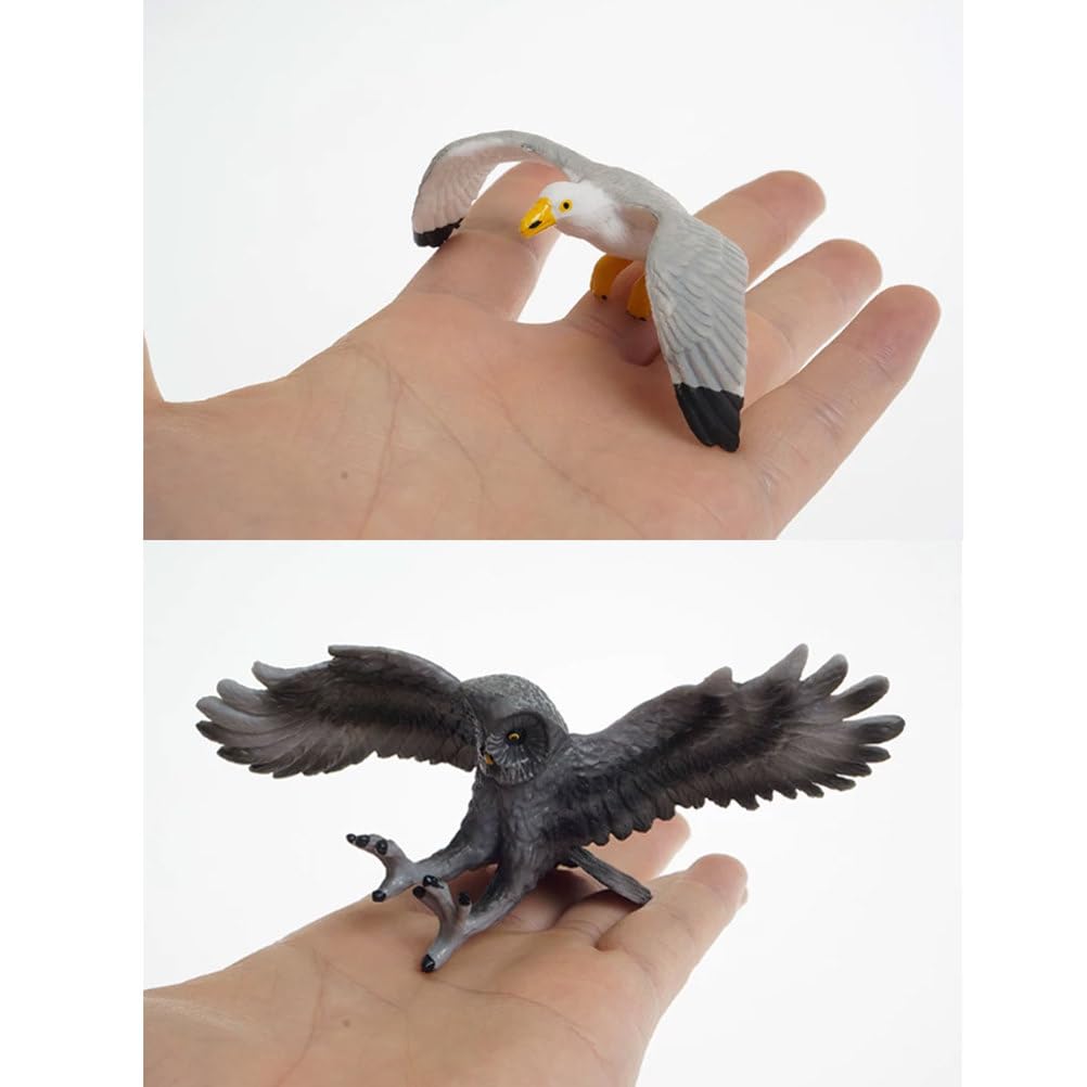 Montessori Vogel Tierfiguren, realistische Vogelmodell-Spielzeuge, pädagogisches Wildtier-Nachbildungsset für Kleinkinder (8 Stück)