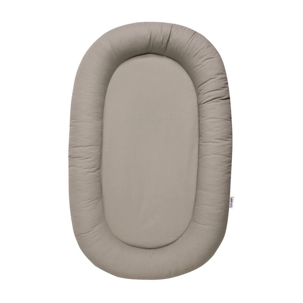 Tinéo - Réducteur de Lit 95x60x10cm, Cocon De Sommeil Ouatiné, Cale Bébé pour Lit, Nid Bébé, Déhoussable, Entretien Machine 30°, Réversible, 0-6 Mois (Gris Clair/Imprimé Terrazzo)