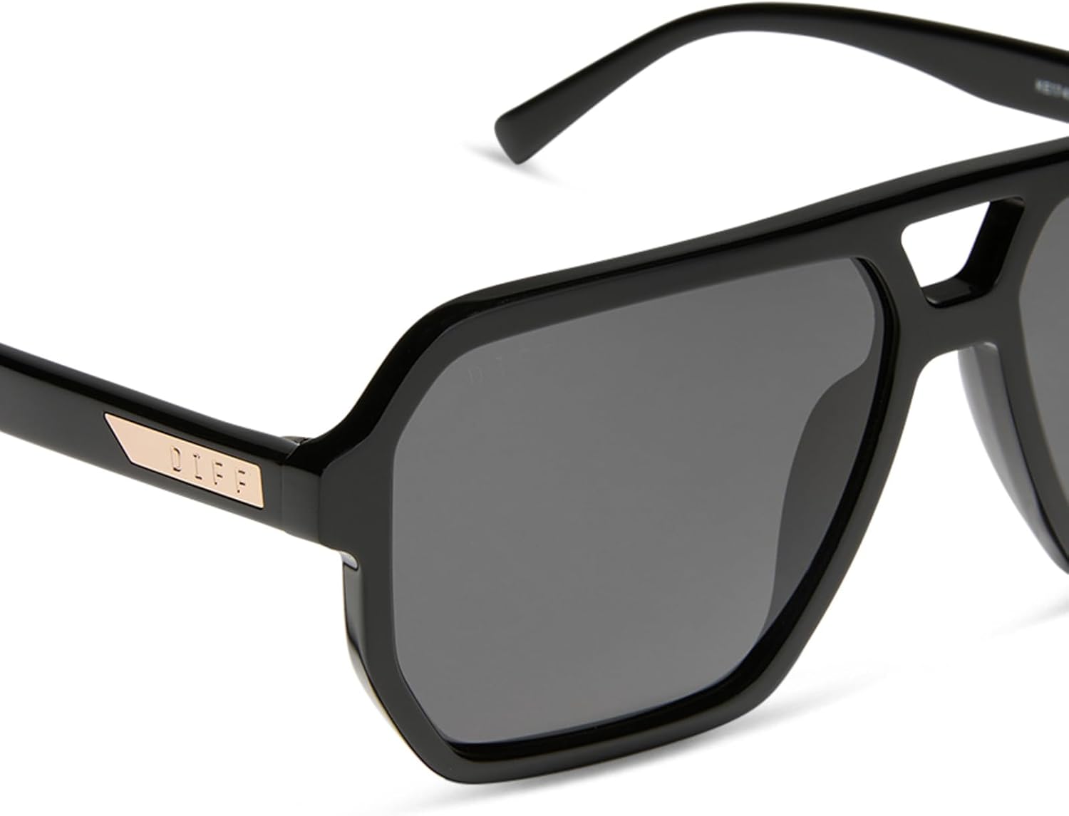 DIFF Cameron Oversized Navigator Sunglasses for Women | 100% UV Polarized Protection | Solid Frames - Image 5