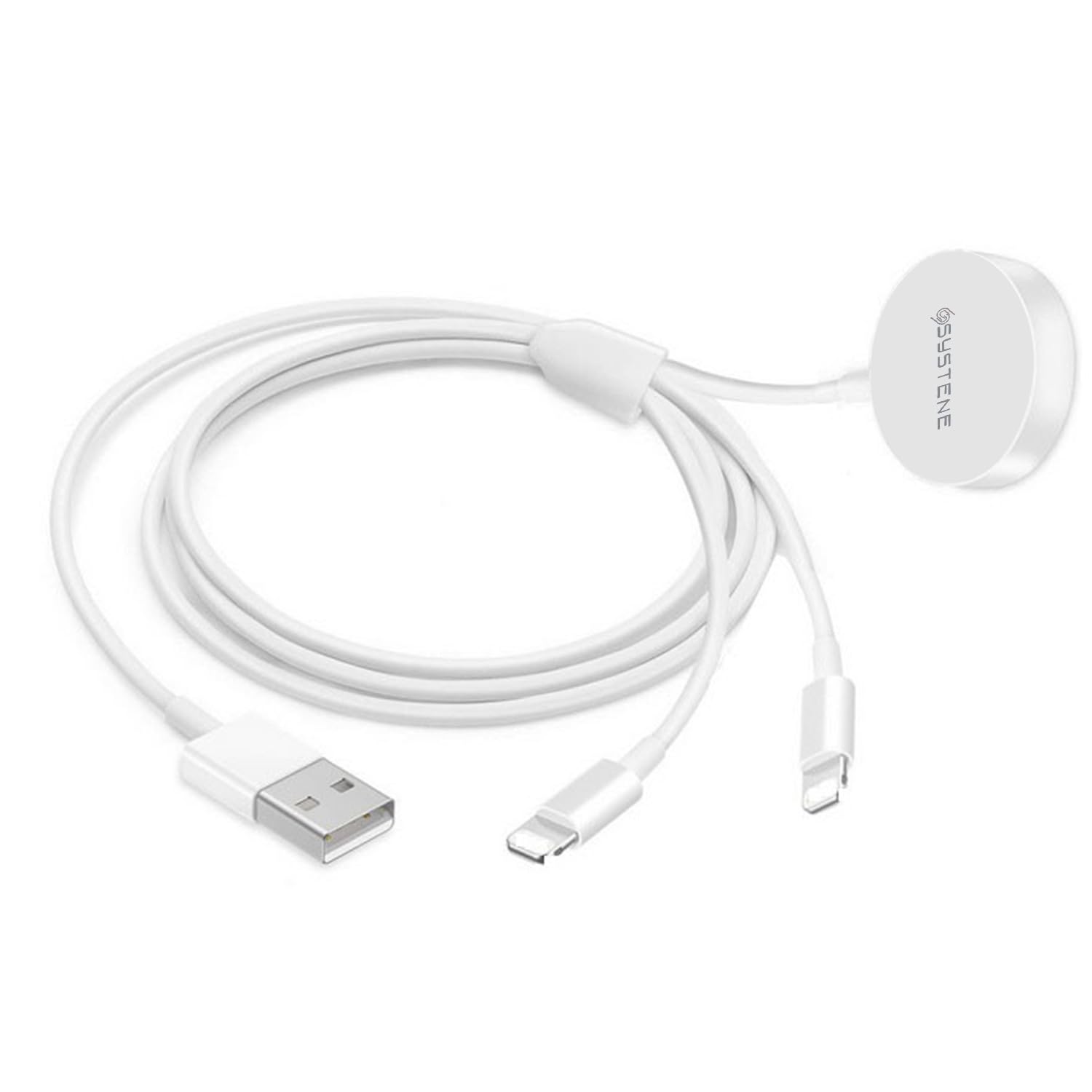 Watch Charger Cable Compatible for iWatch Series 8 7 6 5 4 3 2 1 SE1 SE2, Watch Charging Cord, 3 in 1 Portable Phone and Watch Charger Compatible for 14/13/12/11/Pro/Max/XS/X/Airdops/Pad Series