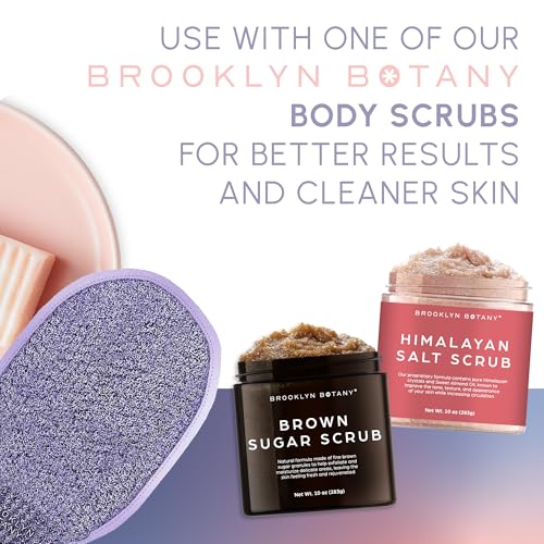 Image of Brooklyn Botany Exfoliating Mitt for Bath and Shower - Heavy Duty Exfoliating Body Scrubber for Massage and Dead Skin Remover for Body - 1 Mitt