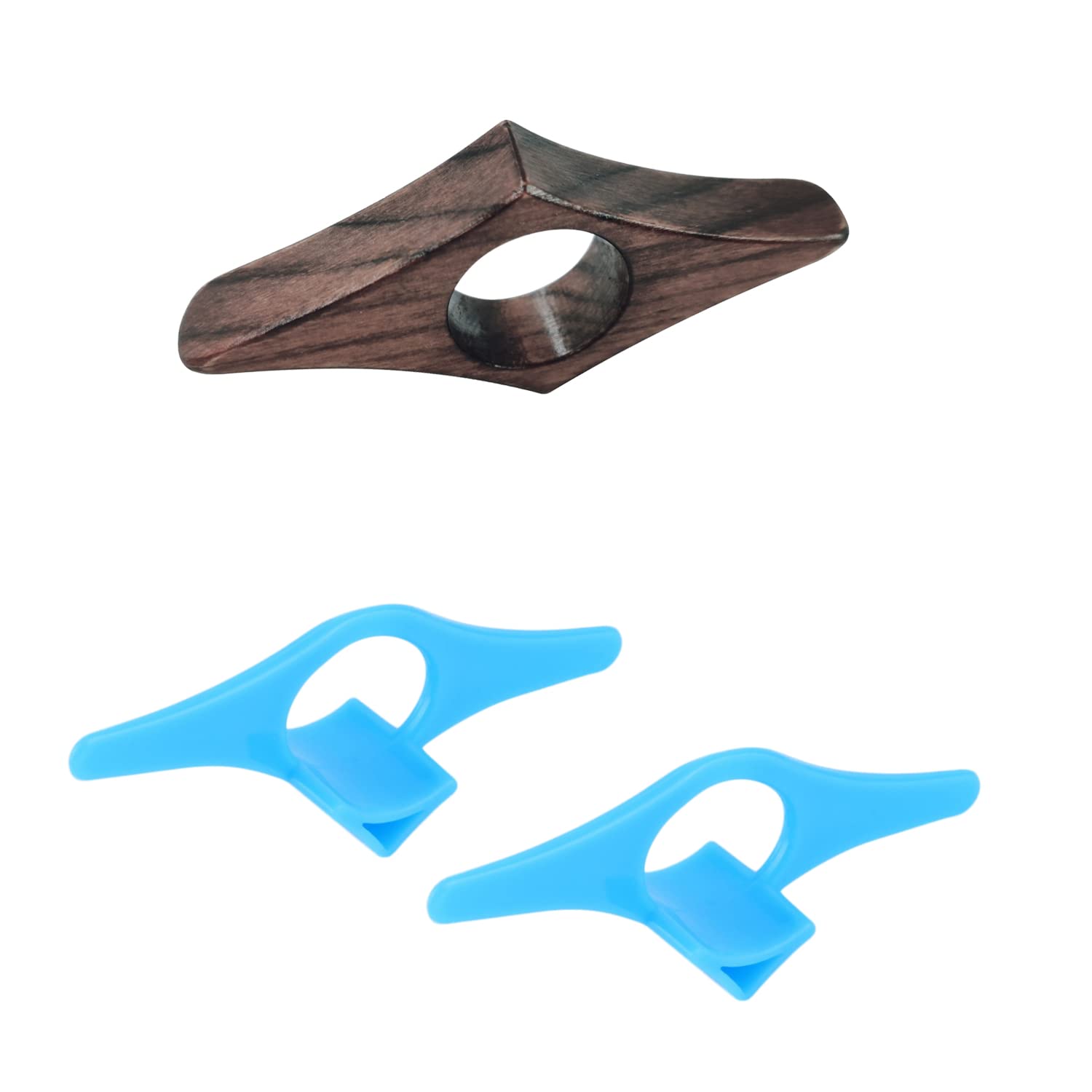 1 portapáginas hecho a mano de madera de nogal, marcapáginas, soporte para el pulgar, anillo para el pulgar, marcapáginas de lectura, accesorios de lectura, con 2 soportes de plástico
