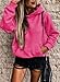 SHEWIN Womens Sweatshirts Casual Long Sleeve Fleece Hooded Pullover Sweatshirt Lightweight Cute Fall Tops Outfits Loose Hoodies for Women,US 12-14(L),Hot Pink