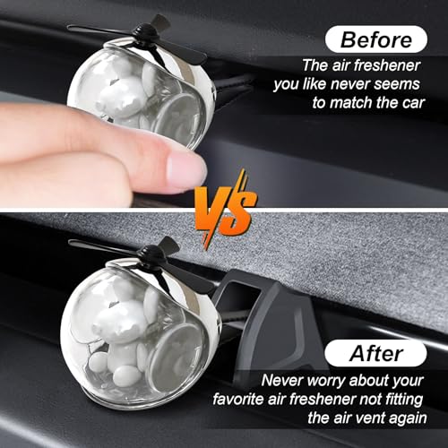 Image of 2PCS Air Freshener Adapter for Tesla Model 3 Highland 2024 2025 & Model Y Juniper 2025 2026 Accessories, No Adhesive Requried, Air Freshener not Included
