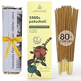 1960s Patchouli Räucherstäbchen Set weihrauch - (80 stäbchen) Räucherstäbchen Set ohne Kohle, hergestellt aus Recycelten Blumen | Räucherstäbchen Patchouli, ungiftig | räucherstäbchen geschenkset