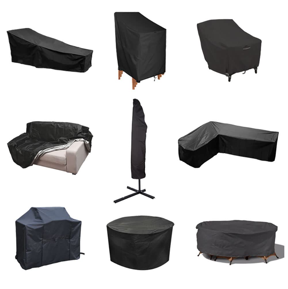 BASHI Copertura per mobili da giardino, rettangolare, impermeabile, in tessuto Oxford resistente, per mobili quadrati