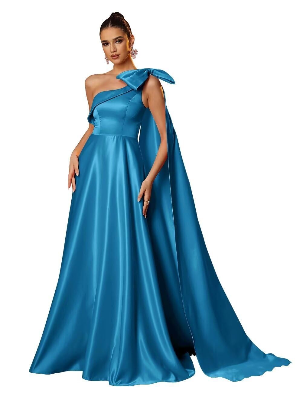 Vestidos De Dama De Honor Vestido Dama De Honor Sin Hombros Azul