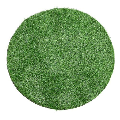 HIAKDOFT Césped Artificial Decorativo Césped Artificial Decoración para Exteriores Alfombra Decoración del Hogar Patio Jardín Paisaje Redondo