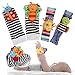 HAOX Correa para la muñeca del bebé, Juguetes Lindos de los Calcetines del bebé del paño de Las Formas, para el bebé Que Juega en casa Infantil(A Set of Wristband Socks)