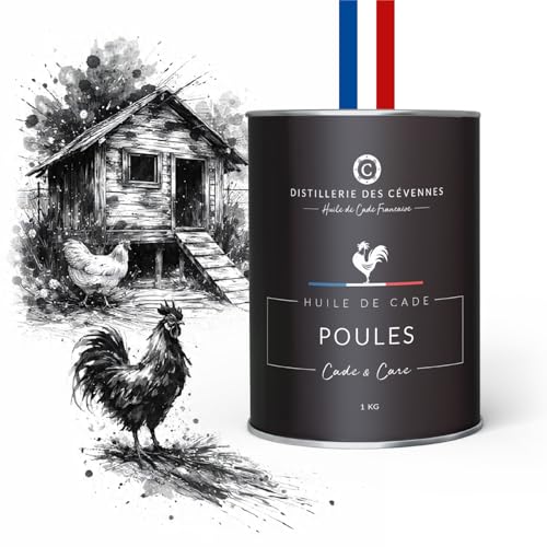 Distillerie des Cévennes - Huile de Cade pour Poules et Volailles - 1Kg - La Seule Huile 100% Fabriquée et Distillée en France