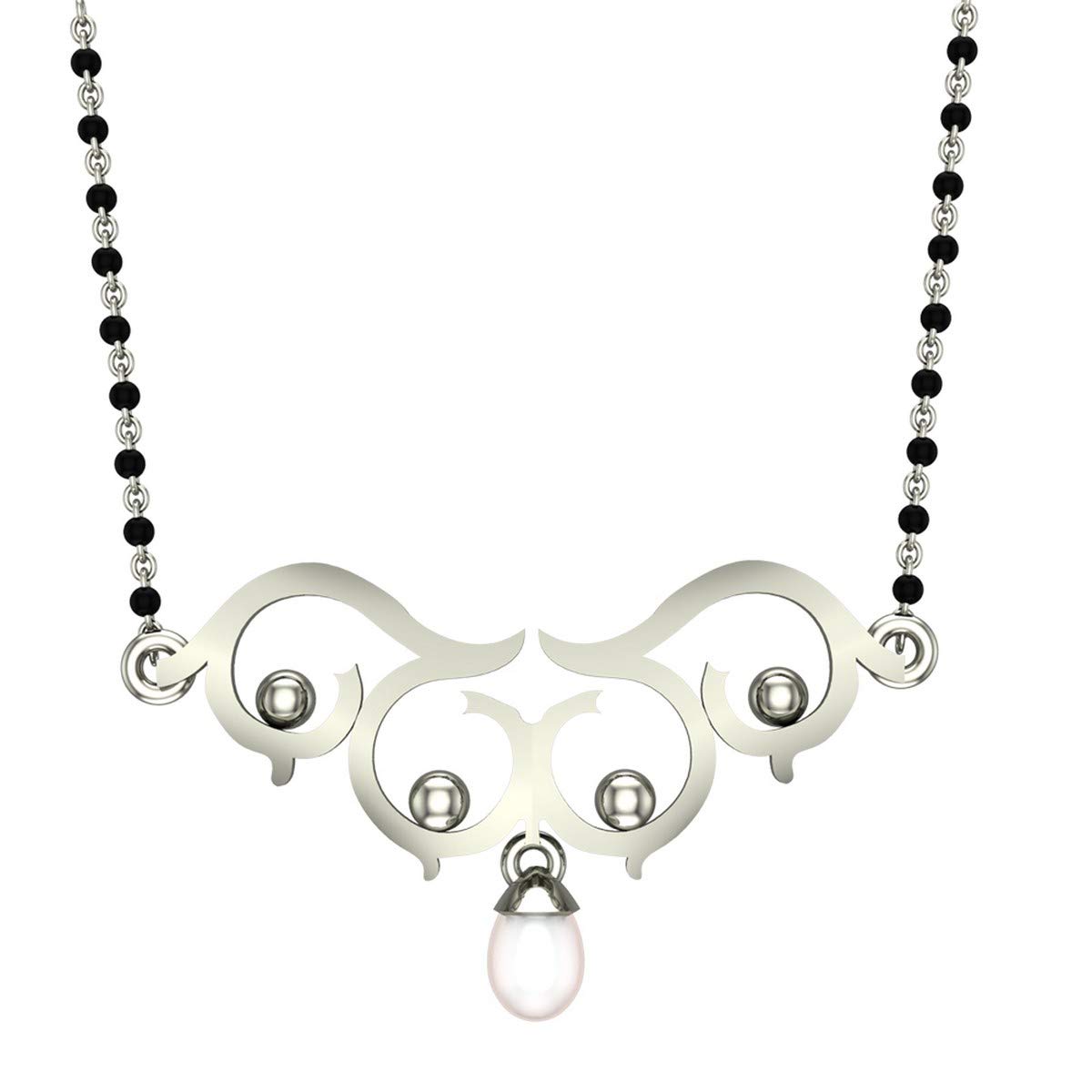 Gold Mangalsutra for Women (White, Swara_18K)-image-16
