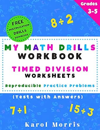 Amazon.com: My Math Drills Workbook - Timed Division Worksheets ...