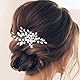 Edary Kristall Brautschmuck Haare Silber Strass Haarkamm Hochzeit Braut Haarschmuck Frauen und Mädchen
