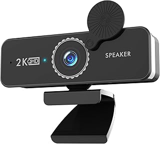 yeacher 1440P Hd Webcam Webcam De Computador Com Microfone USB Pc Web Camera Grande Angular De 120 Graus Com Alto-Falantes Duplos Unidade Gratuita Para Gravação De Chamadas Em Conferência Para Jogos