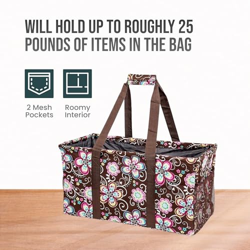 Image of Extra Large Utility Tote Bag - Oversized Collapsible Pool Beach Canvas Basket