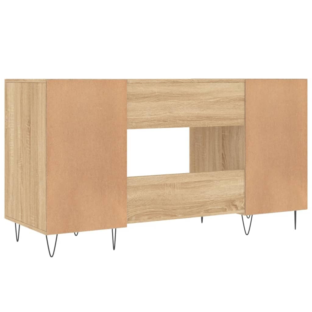Scrivania Pc Tavolo Gaming Tavolo Consolle Scrivanie Gaming Scrivania Rovere Sonoma 140x50x75 cm in Legno Multistrato per Studio Soggiorno Camera Da Letto Sala Studio