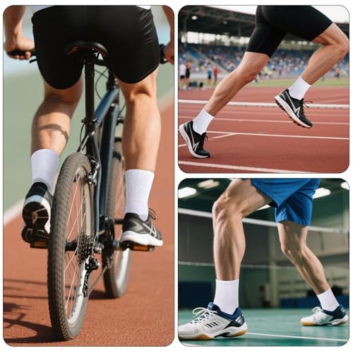 Mens Athletic Socks Cushioned Crew Socks Bulk Breathable Moisture Wicking Sock for Workout Sport Traveling4
