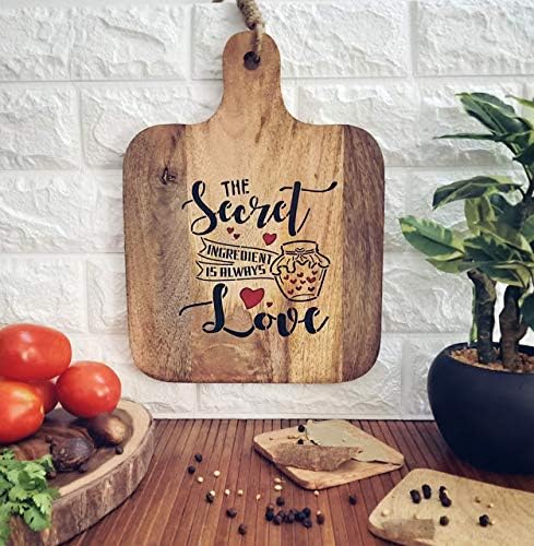 CrafTreat Reusable Kitchen Stencils - 6x6 Inch - Quote & Saying Stencils for Walls Wood, Fabric, White, Default Title - Image 3