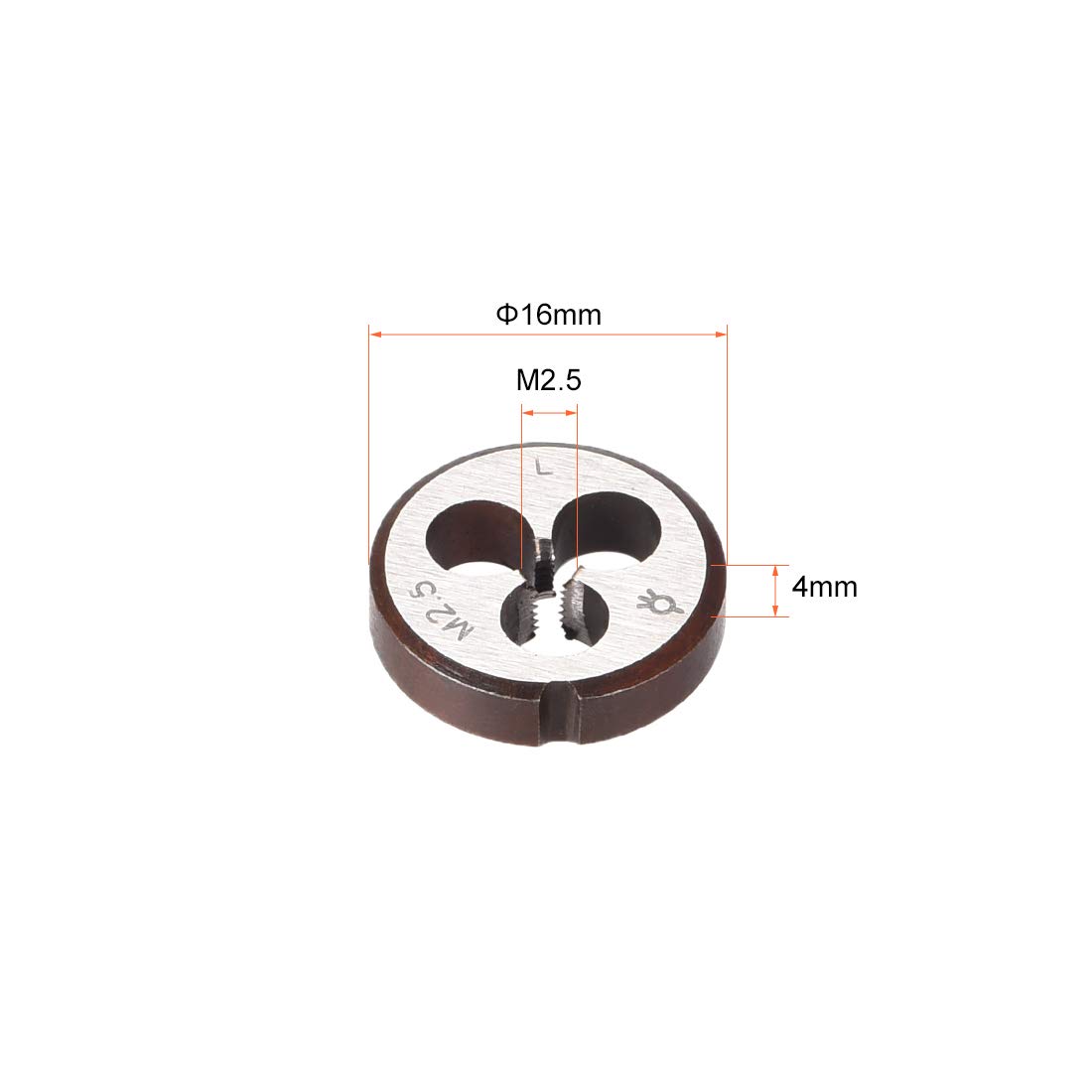 uxcell M2.5x0.45 Metric Round Die Machine Thread Left Hand Threading Die — Amazon image 2