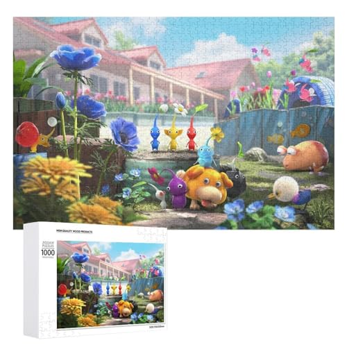 ピクミン パズル 1000 PCS 木製パズル ジグソーパズル 入園おめでとう 子供 と 遊べる おもちゃ クリスマスプレゼント大人用 子供用 ファッションアクセサリー 人気アニメ 祝日のプレゼント 誕生日プレゼント