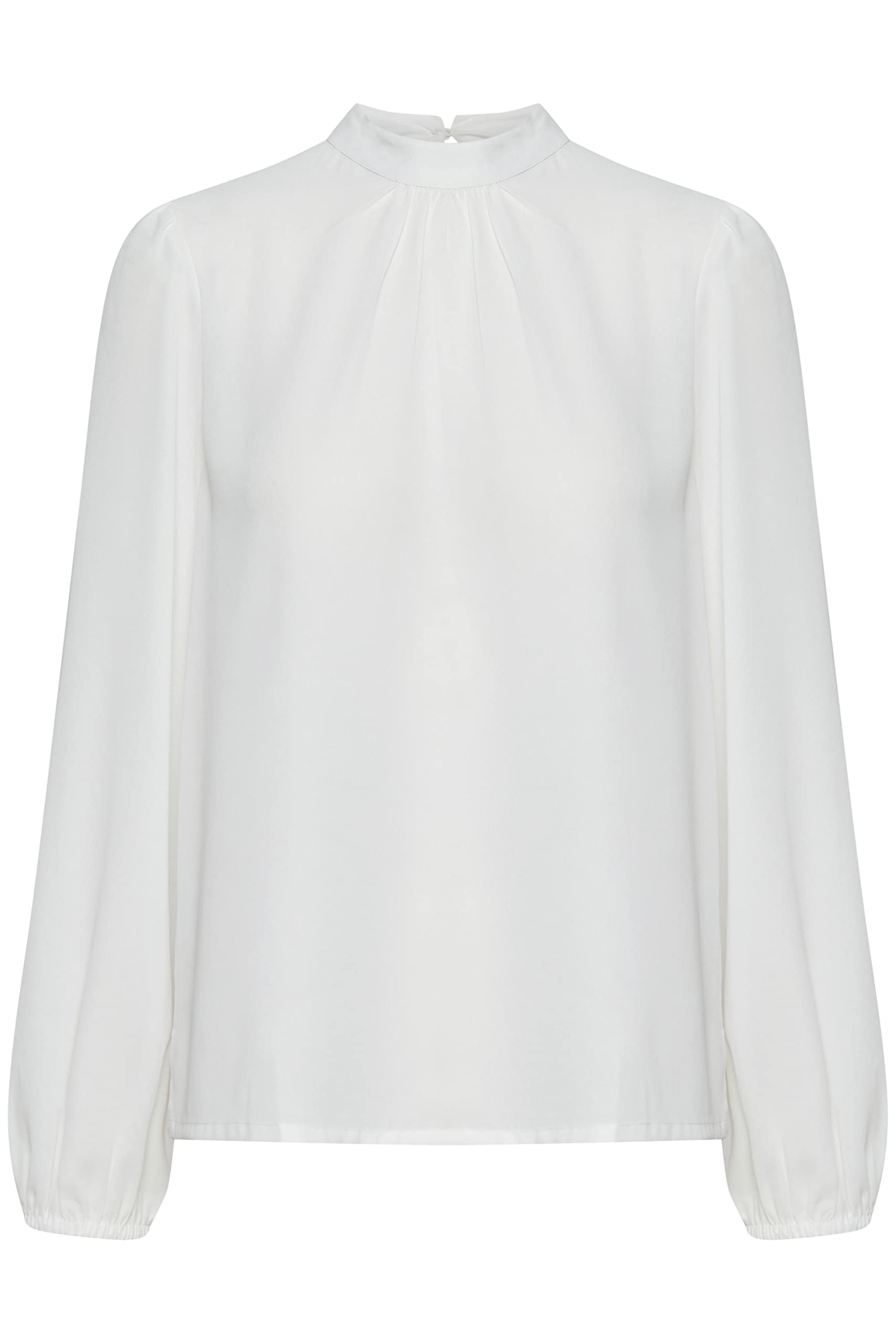 ICHI Women's Ihcellani Ls Blouse, 114201/Cloud Dancer, 10