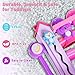 Musical Toddler Toys for 1 2 3 Years Old, Educational Baby Toys 12-18 Months with Bilingual Toddler Learning, Interactive Toys for 1 Year Old Girl, Christmas Birthday Gift for 1 Year Old Girl (Purple)