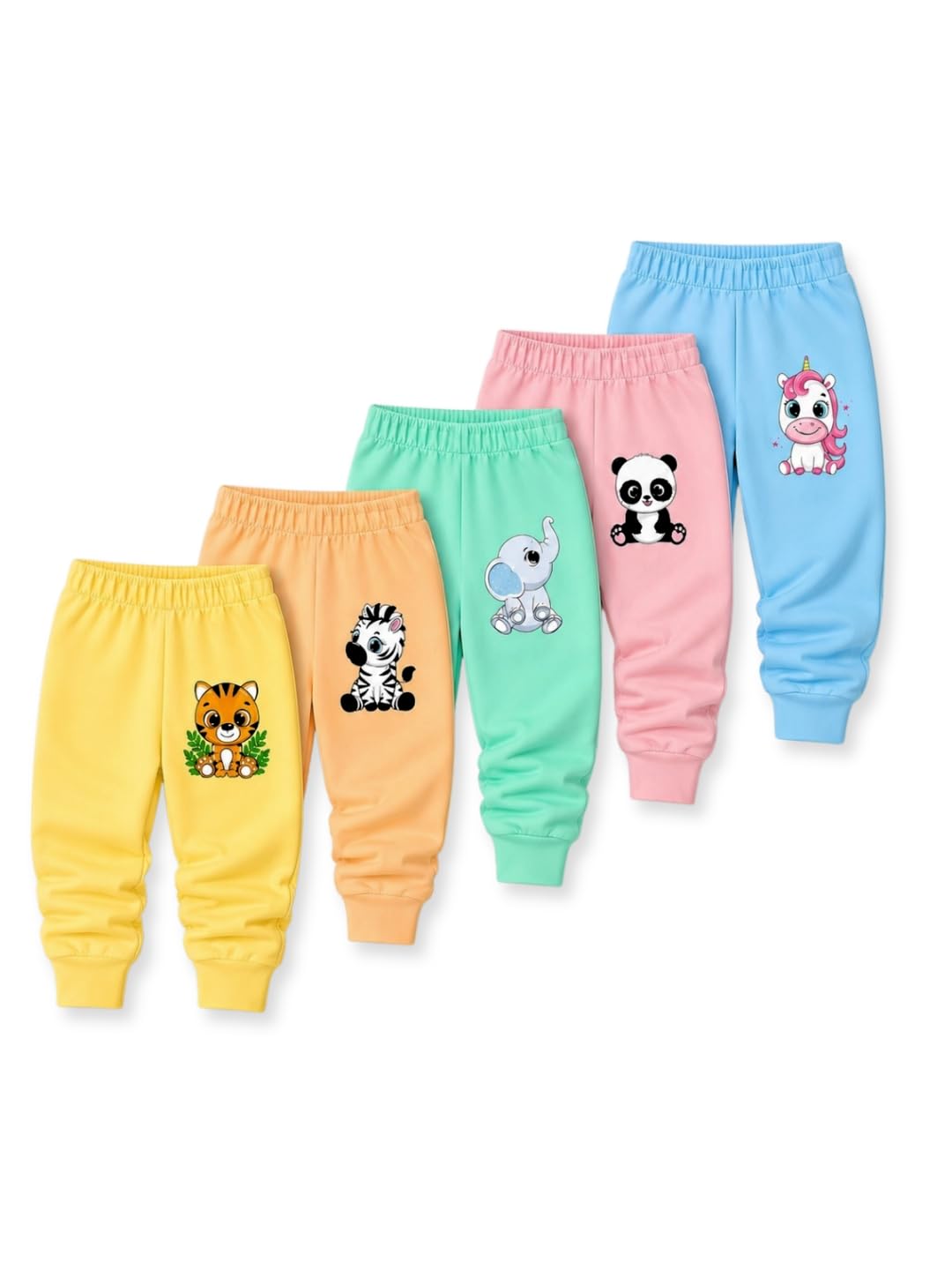 superminis Unisex Cotton Pajama Pants for Boys & Girls Combo Pack | Kids & Baby Soft Sleepwear Pyjamas with Animal Cartoon Print | Toddler Breathable Nightwear Bottoms