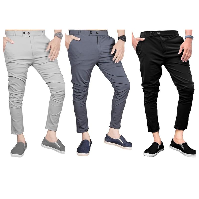 Lata Fashion Men’s Solid Lycra Slim Fit Stretchable Casual Wear Comfortable Formal Trousers Pants Model 25.8 PantLycra 2 COMBO3 Size 28 Lata Fashion Men’s Solid Lycra Slim Fit Stretchable Casual Wear Comfortable Formal Trousers Pants Model 25.8 PantLycra 2 COMBO3 Size 28