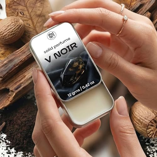 Image of Dr.Mashur Solid Perfume |V Noir&Nomade Alcohol Free Wax Perfume Balm, Long Lasting | Pocket Tin 12g, Pack Of 2| Non Greasy Smooth Glide, Travel Friendly Men And Women