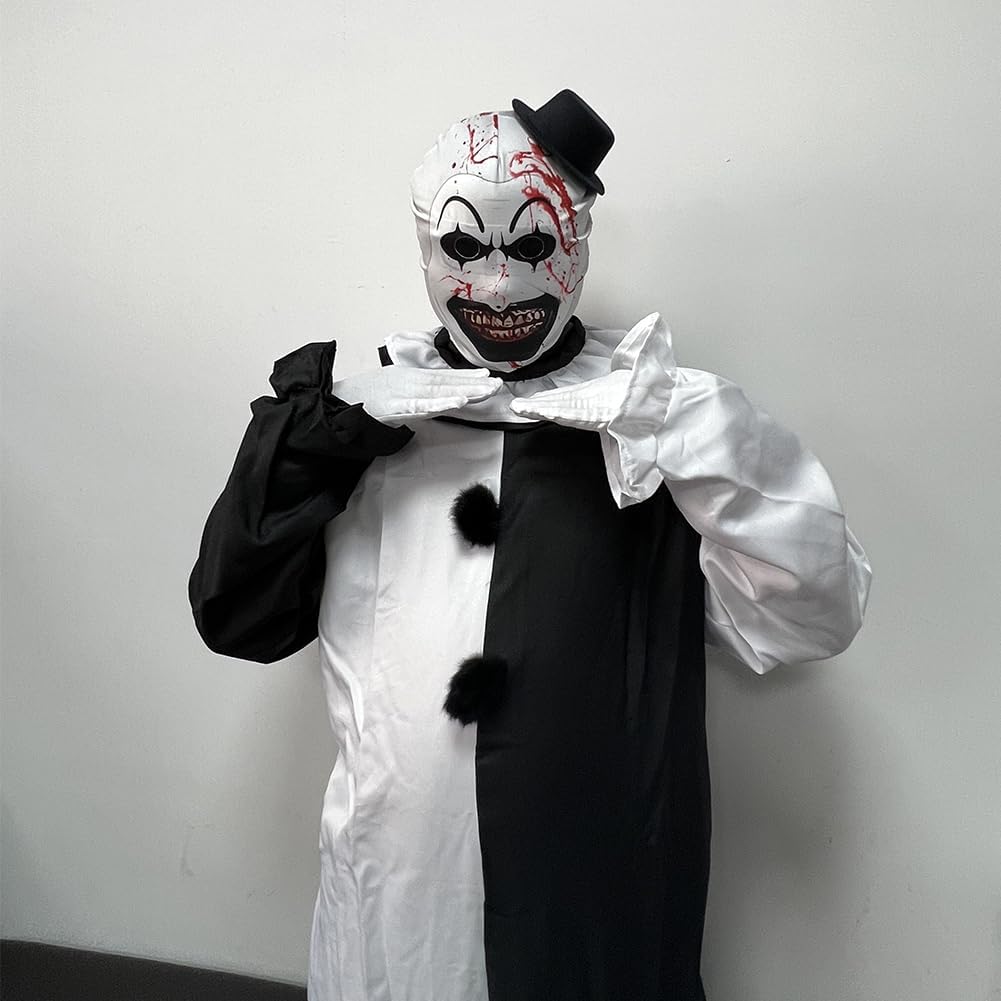 Movie Costume Jumpsuit Movie Outfit Black White Bodysuit Full Set Halloween With Mask - Image 5