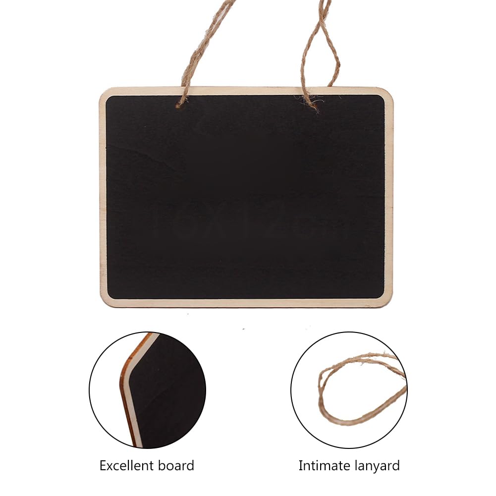 Mini pizarra de doble cara para colgar, 12 uds