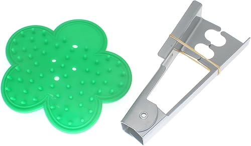 Miniatura 3 de 1 Unidades de herramienta de pelado de espinas de hojas de tallo de rosa (verde+plata)