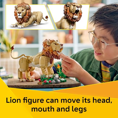 LEGO Creator 3 in 1 Wild Animals: Majestic Lion 31386 | Building Toys for Boys & Girls, Ages 9+, 3 Animal Building Options, Bedroom or Desk Decor, 839 pieces, Gift for Birthdays - image 4