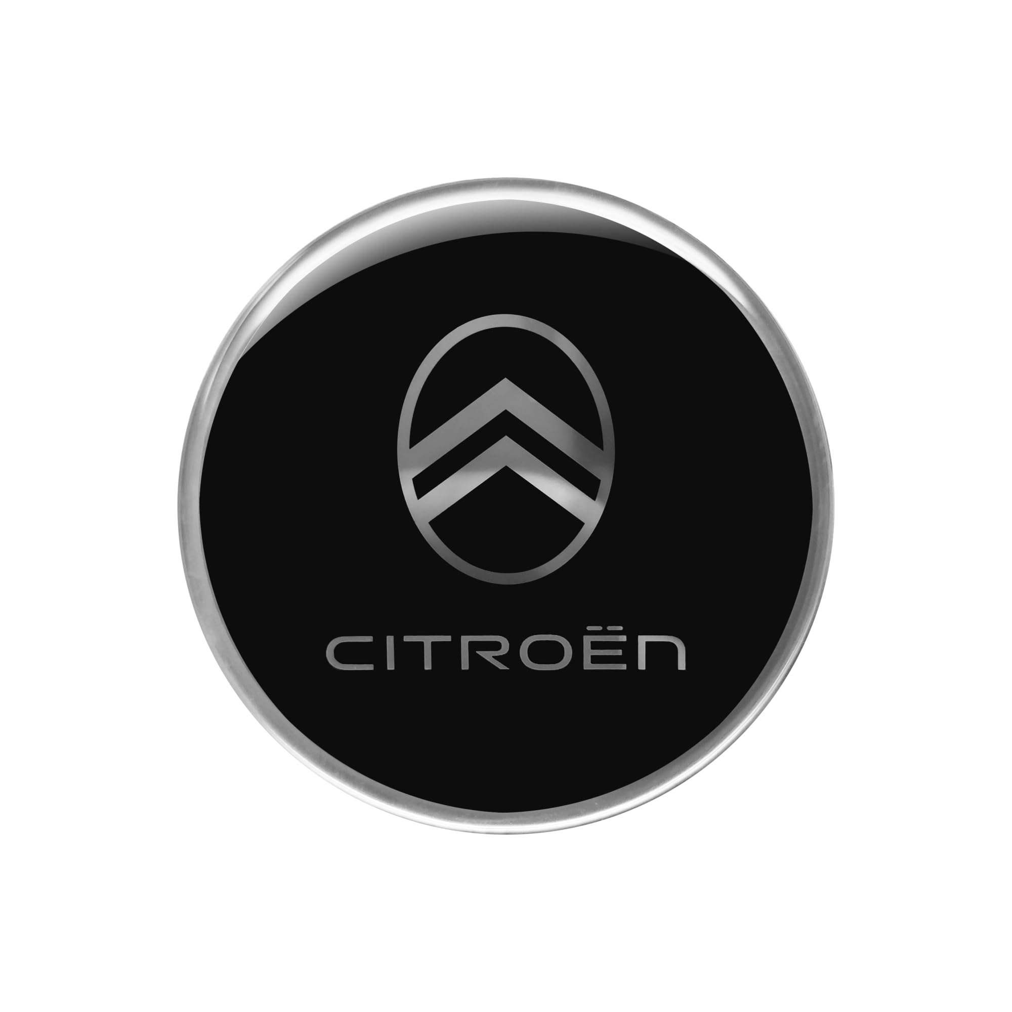 Citroen 3D Logo Aufkleber Schwarz - 52mm Offizielles Zubehör