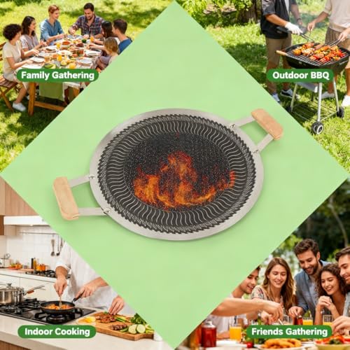 Poêle barbecue coréen pour extérieur et camping lors de vos repas d'été