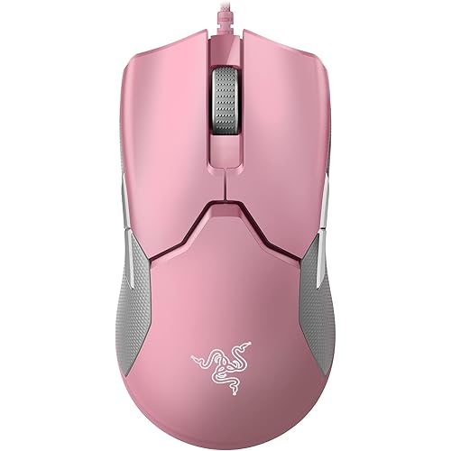Razer Viper Ultralight Ambidextrous Wired Gaming Mouse: 2nd Gen Optical Mouse Switches - 16K DPI Optical Sensor - Chroma RGB Lighting - 8 Programmable Buttons - Drag-Free Cord - Quartz Pink