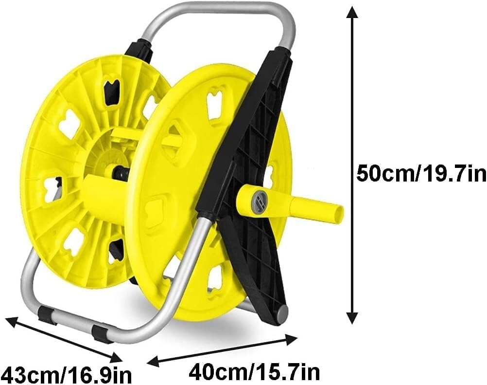 bęben na wąż Przenośny wózek na wąż, ścienny bęben na wąż z korbą, organizer na wąż ogrodowy(Can hold 40~60m hose)