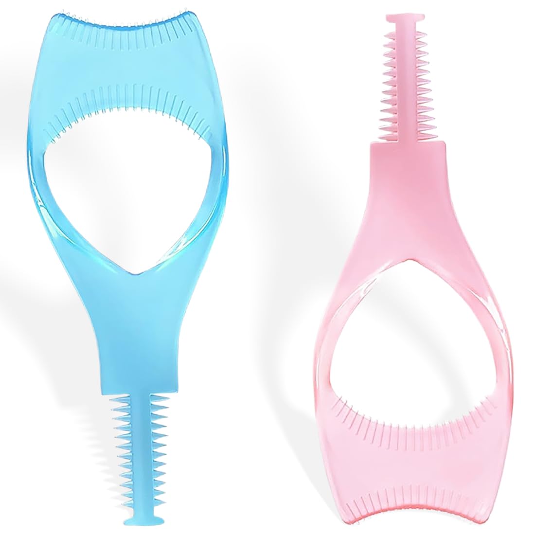 2 Pièces 3 En 1 Maquillage Cils, Mascara Guide Applicateur, Outil Supérieur Inférieur, Peigne Cosmétique, Silicone pour Mascara
