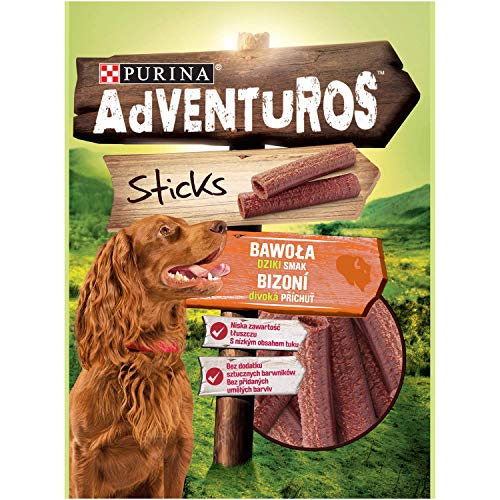 ADVENTUROS Snack Sticks 120 g bison, Friskies, Stöcke und Fleisch-snacks Hunde