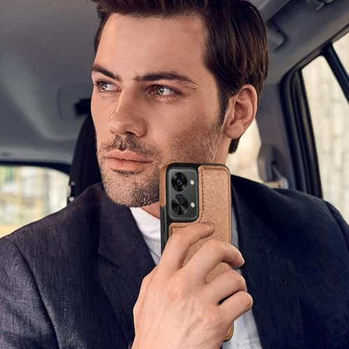 Image of MOBILOVE PU Leather Flexible Back Case Cover for | OnePlus Nord 2T 5G (Brown)
