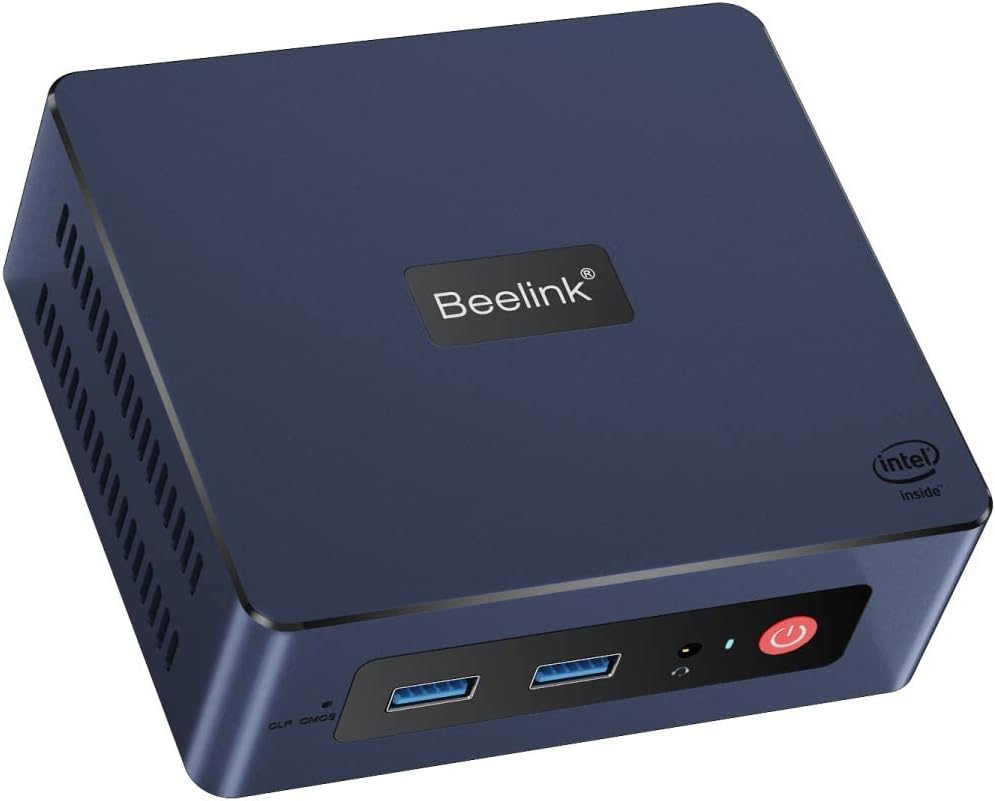 Beelink4 Cores 11th Gen Intel N5095 Mini-S Mini PC W-11 Pro, 8GB RAM 256GB SSD Gigabit Ethernet, 2.4G/ 5.0G WiFi, BT4.0, Dual HDMI Business Mini Desktop Computer, HTPC