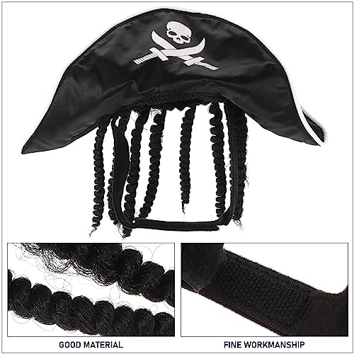Amosfun Pet Pirate Hat Dog Cat Captain Cap Halloween Pirate Cosplay Costume Halloween Party Hat Dress Up Costume Accessories #TOP2