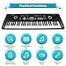 61 Key Keyboard Piano, Electric Piano Music Keyboard with Teaching Mode, Microphone, Sheet Music Stand and Power Supply, portable keyboard piano for Beginners