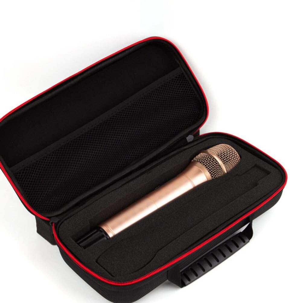 MAGICLULU Microphone Storage Box 1Pcs Case Dual Mic Bag Portable Handheld Mic Storage Bag with Classic Zipper Carrying Travel Case Hard Pouch Pouch for Travel and Organization - Image 2