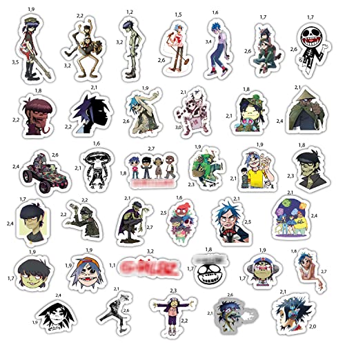 Image of 36Pcs Rock Band Stickers, Alternative Hip Hop Band Stickers, Guitar Decals, Merchandise, Music Emblems and Decals, Gifts for Women & Men