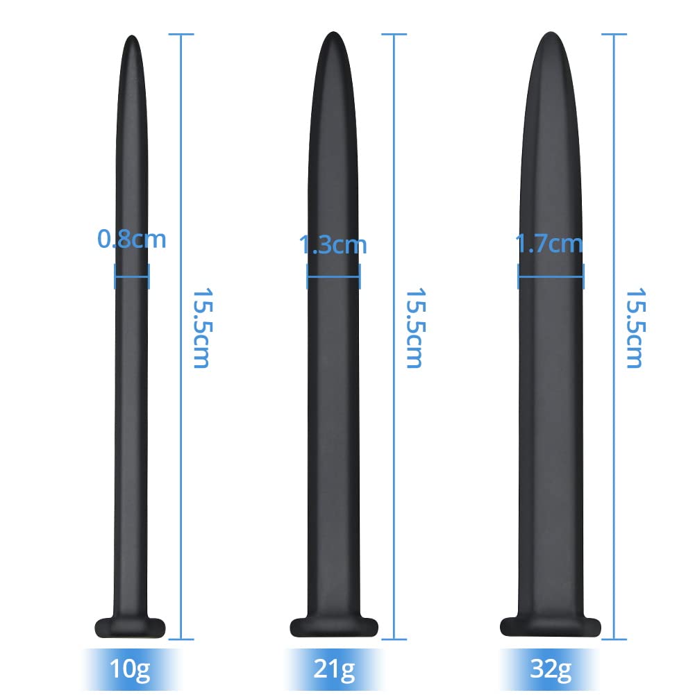Roluck Un set di 3 tappi uretrali in silicone Set di dilatatori uretrali Perle di silicone Dilatatore del pene Uomini Masturbazione Plug uretrale Giocattoli sessuali