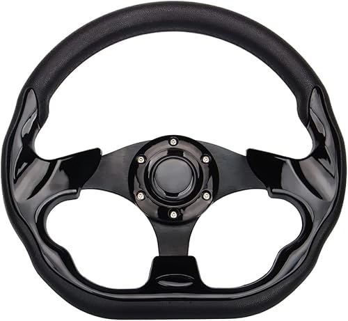 D Shape Style Golf Cart Steering Wheel Universal Design for Club Car Ds and Precedent EZGO RXV & TXT, Yamaha Golf Cart Steering Wheel