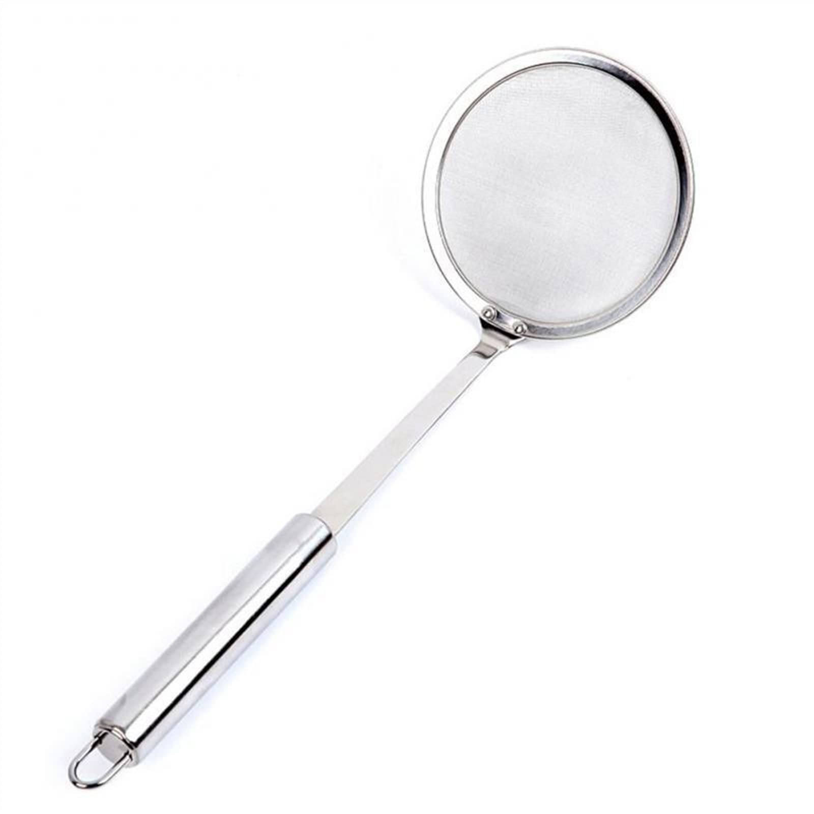HMTE Sieblöffel Küchensieb Edelstahl Feinmaschiges Sieb Lebensmittelnetz Löffel (Color : Silver, Size : 10cm) (Silver 8cm)