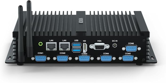 Industrial Mini PC Core i7 8550U, Win11 Pro Fanless Mini PC Dual NIC 2.5gb