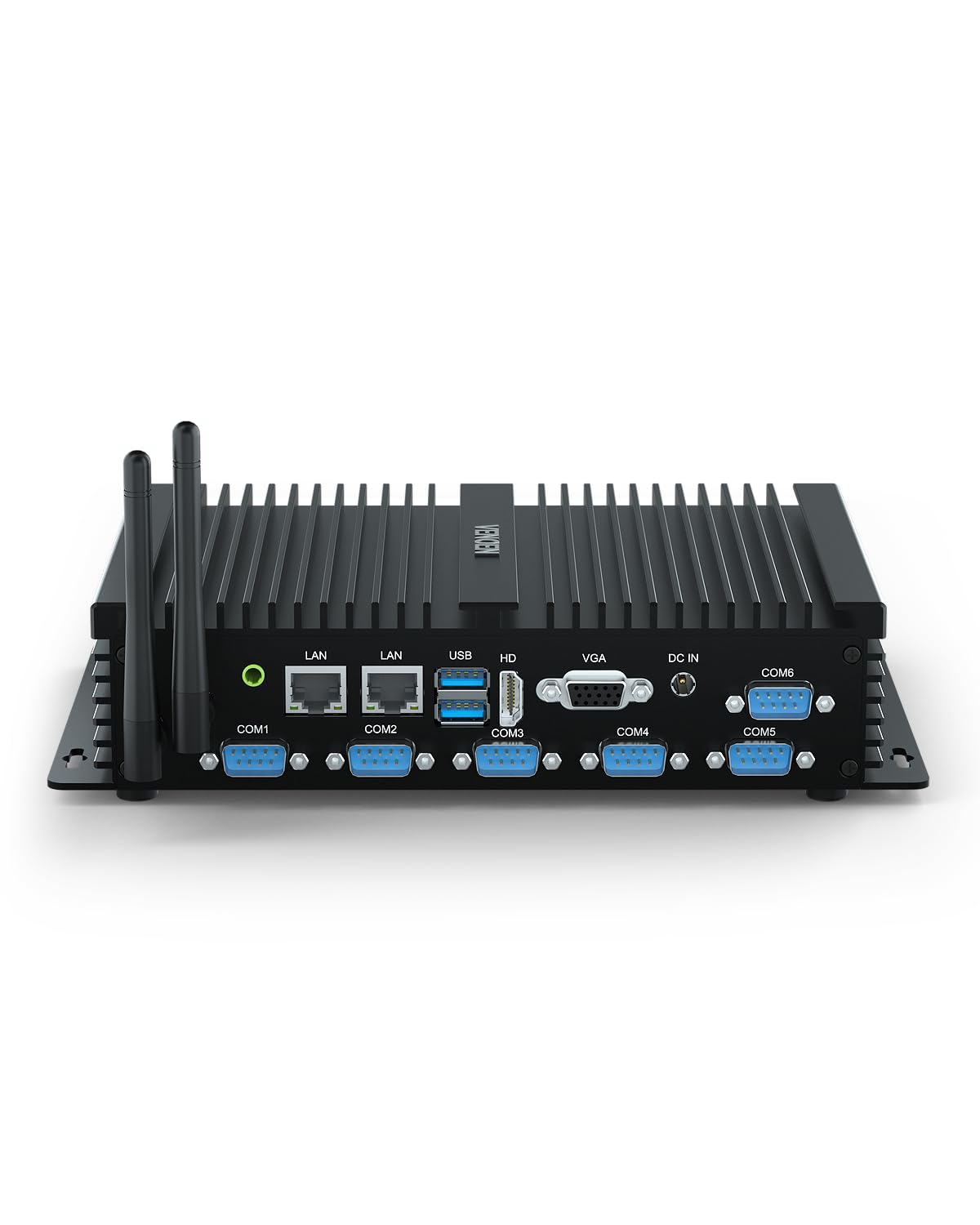 Industrial Mini PC Core i7 8550U, Win 11 Pro Mini PC Without Fan, Dual NIC, 8GB RAM DDR4 256GB SSD, HD/VGA 4K Dual Displa...